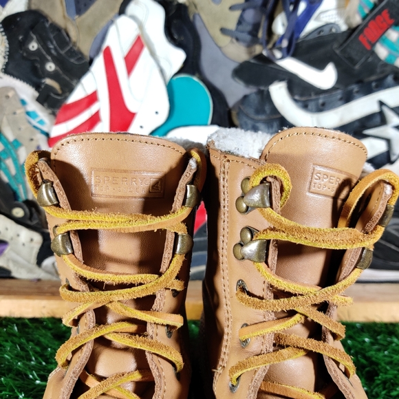 Sperry Navy Shearwater Lined Winter Boots Booties - Picture 3 of 9